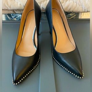 BCBGeneration Black Pumps with silver bead trim
